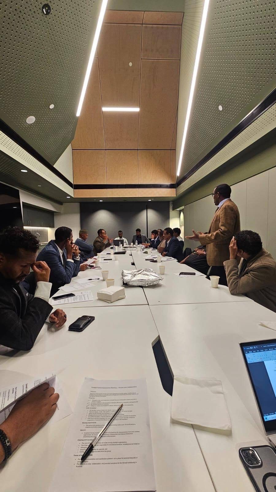 Community members at a GASDA meeting