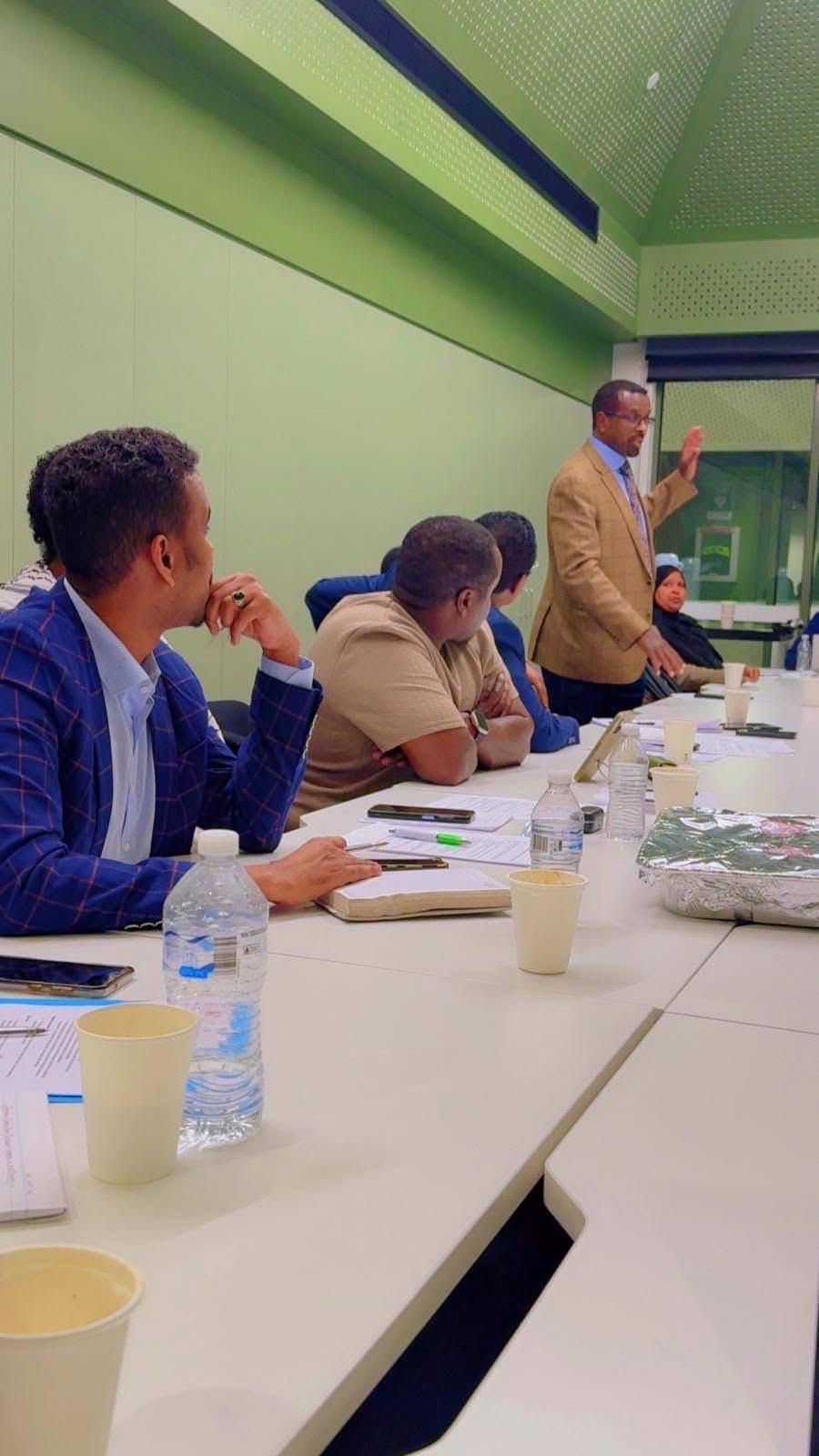 Community members participating in a workshop